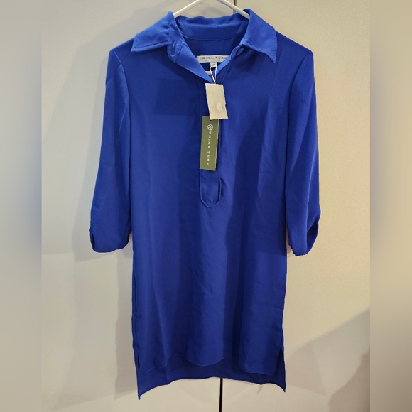 Trina Turk Royal Blue Long Sleeve Dress